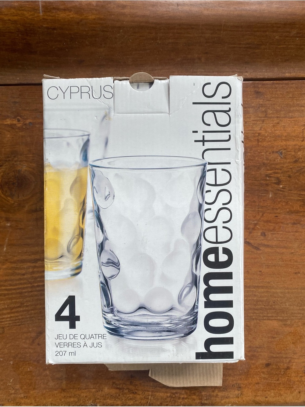 Home Essentials Clear Textured Glass Tumblers - Set of 4